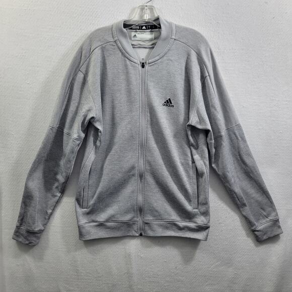 Adidas Gray Full Zip Jacket Size L 61224-0819 - Picture 1 of 5
